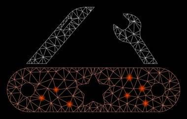 Işık Lekeleri ile Parlayan Örgü Tel Çerçeve Evrensel Multitool Bıçak