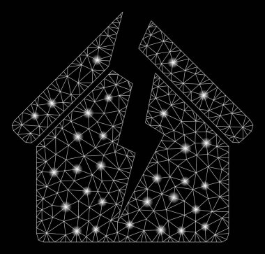 Flare Spotlar ile Parlayan Örgü Karkas Konut Kriz