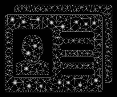 Flash Spotlu Parlayan Örgü Tel Çerçeve Kullanıcı Hesap Kartları