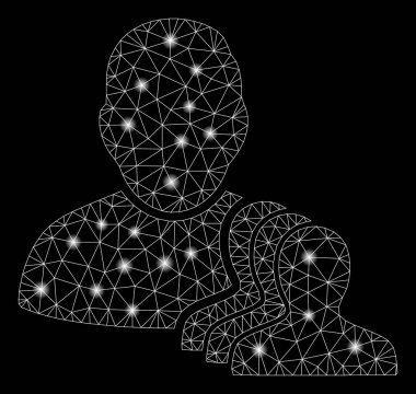 Işık Lekeleri ile Parlayan Mesh 2d Kullanıcı Piyonlar