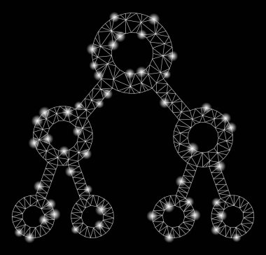 Işık Lekeleri ile Flare Mesh Ağ İkili Ağaç