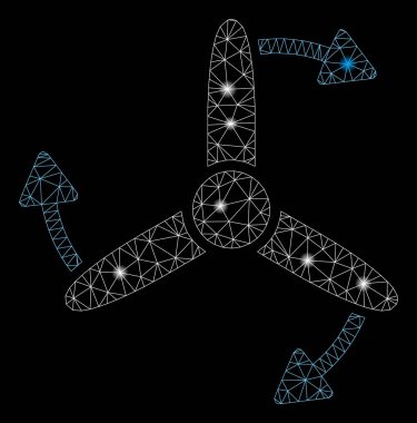 Flare Örgü Tel Çerçeve Üç Kanatlı Vida Rotasyonu