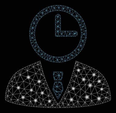 Flaş Spotlu Parlak Kafes Tel Çerçeve Zaman Yöneticisi