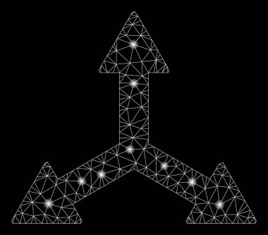 Flare Mesh Karkas Üçlü Oklar Parlama Noktalar ile