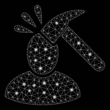 Işık Lekeleri ile Parlak Örgü Ağ Kullanıcı Şoku