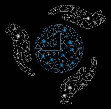 Flare Mesh 2d Zaman Bakım Elleri Flare Noktalar ile