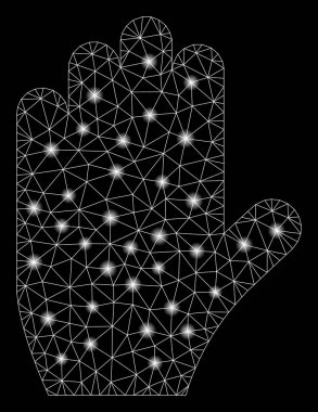 Parlama Noktalar ile Parlak Örgü 2d Oylama Eli