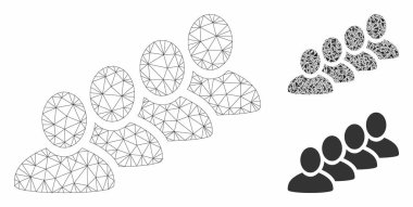 Kullanıcı Sıra Vektör Örgü 2d Model ve Üçgen Mozaik Simgesi