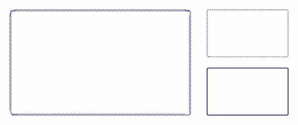 Rectangle arredondado Frame Vector Mesh Carcaça Modelo e Triângulo Ícone Mosaico —  Vetores de Stock