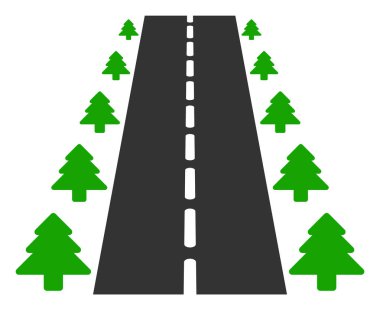 Raster Düz Düz Yol Alley Simgesi