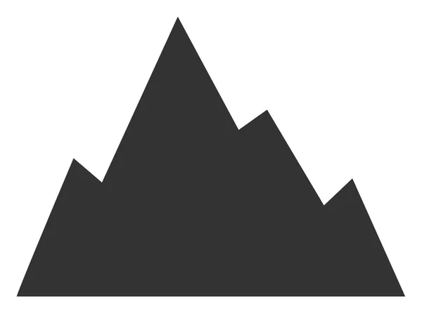 Rastrová plochá skalní horská ikona — Stock fotografie