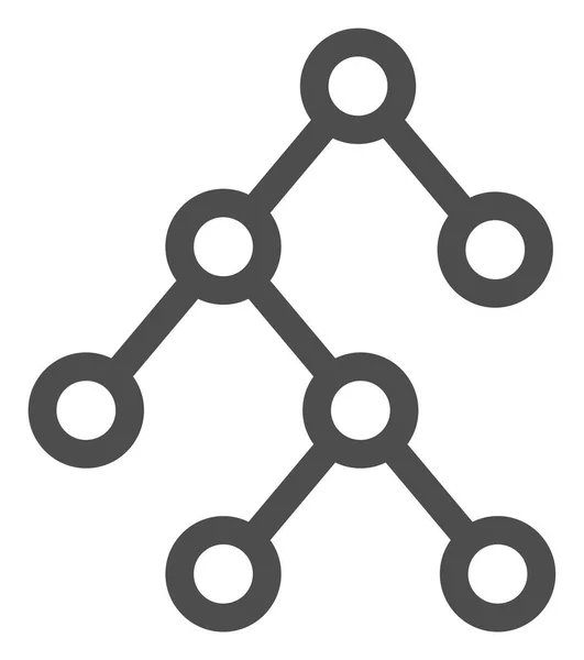 栅格平面二进制树图标 — 图库照片