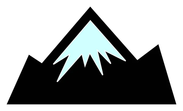 Raster Flat Snow Mountain Icon — Stock Photo, Image