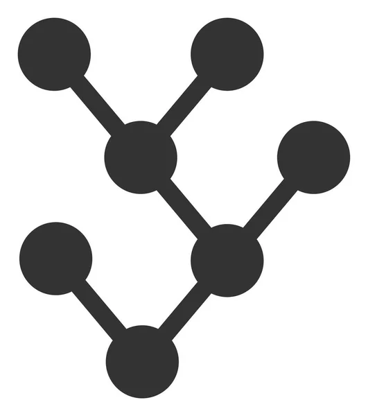 Raster Flat Binary Tree V22 Ícone — Fotografia de Stock