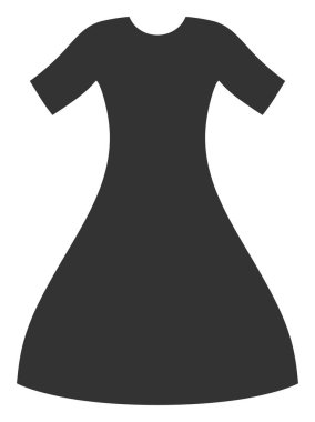 Vektör Düz Kadın Elbise Simgesi