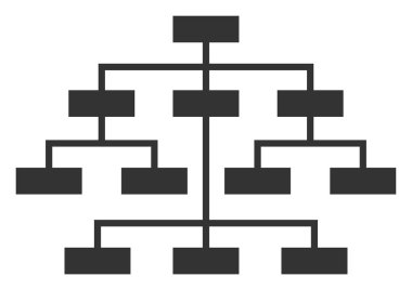 Vektör Düz Program Ağaç Simgesi