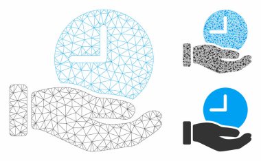 Zaman Servisi El Vektör Örgü Ağ Modeli ve Üçgen Mozaik Simgesi