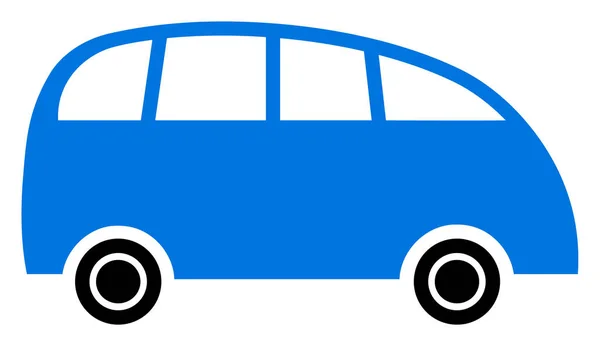Ikon för en vektor platt minibuss — Stock vektor