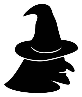 Raster Düz Cadı Yüz Simgesi