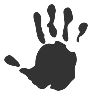 Vektör Düz El Baskı Simgesi