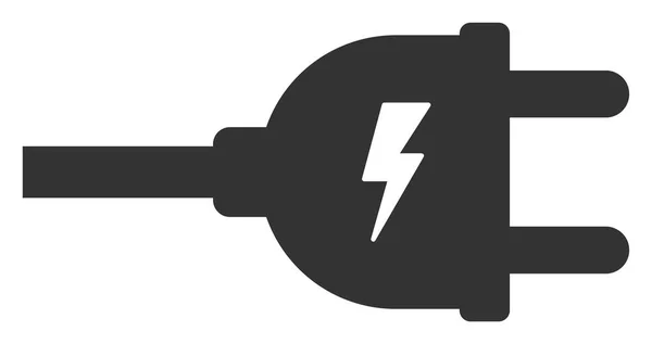 Ícone do plugue elétrico liso da quadriculação v2 — Fotografia de Stock