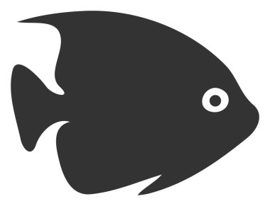 Vektör Düz Tropikal Balık Simgesi