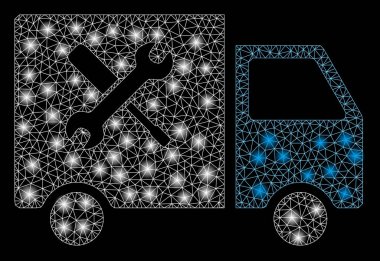 Fişek Benekli Ağ Servis Minibüsü