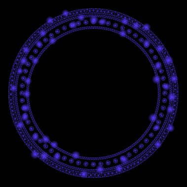 Parlak Ağlı Leke Lekeli Noktalı Yuvarlak Çerçeve