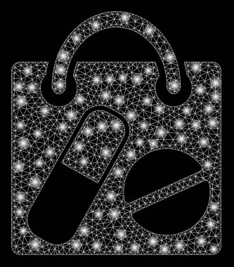 Flaş Noktalı Parlak Ağlı Tıbbi Çanta