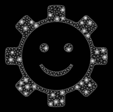 Işıl ışıl ağ dişli tebessüm Gülen Fişek benekli