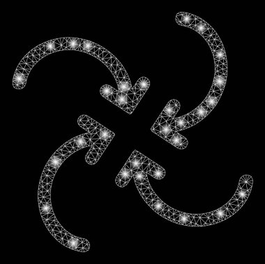 Flare Ağı Dönen Okları Flare Benekleriyle Çökert