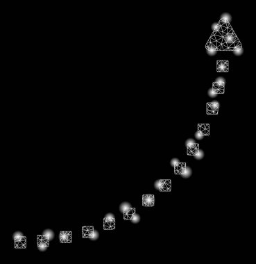 Işıldayan Ağ Gövdesi Benekli Noktalı Büyüme Çizgisi