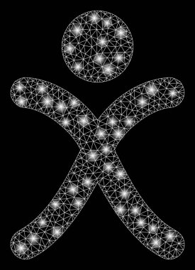 Parlak Ağlı Kablo Çerçevesi Fişek Benekli X Jenerasyon Çocuğu