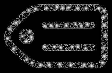 Işık Lekeli Parlak Ağlı Kabartma Etiketi