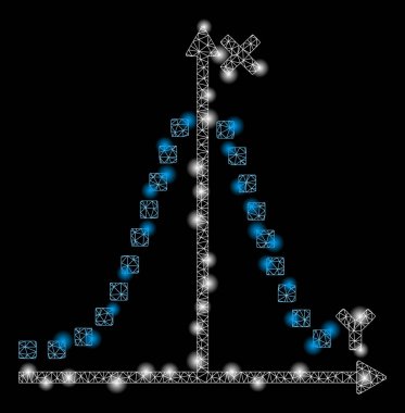 Işık Noktalarıyla Parlak Örgü Gövdesi Gauss Çizimi