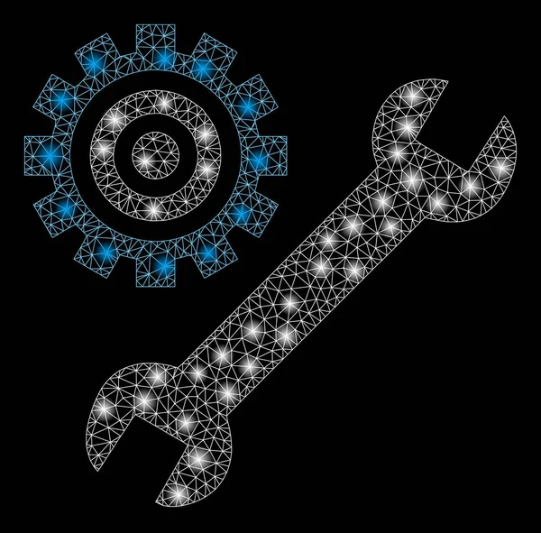 Flare Spotlar ile flare Mesh tel çerçeve servis araçları