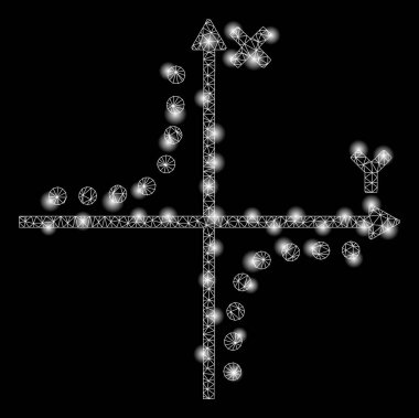 Işıl ışıl benekli ağ iskeleti hiperbol grafiği