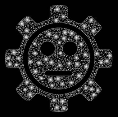 Fişek Kablosu Çerçevesi Tarafsız Gülümseyen Fişek Benekli