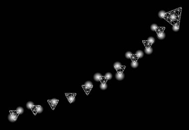 Flaş Noktalı Parlak Izgara 2d Noktalı Büyüme Trend