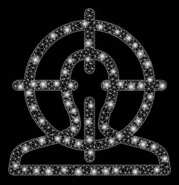 Fişek Lekeli Ağ Kablo Çerçevesi Hedefi