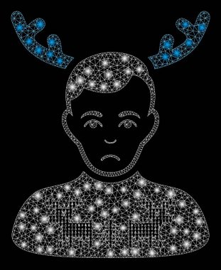 Alev alev yanan geyik boynuzlu koca alevli benekli.