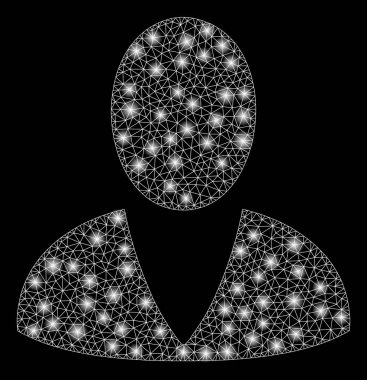 Flaş Noktalı Parlak Ağ Çerçevesi Kullanıcısı