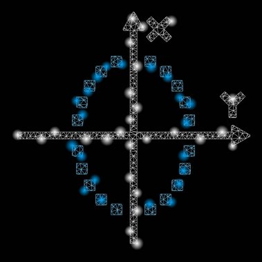 Aydınlık Noktalı Parlak Örgü Elips Çizimi