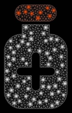 Fişek Noktaları ile Ağ İlaç Şişesini Fişekle