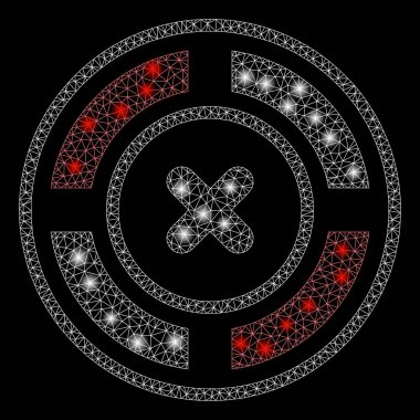 Işıl ışıl parlayan benekli 2d Rulet