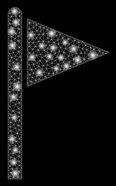 Fişek İşaretli Ağ 2d Üçgen Bayrak İşaretçisi