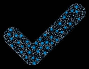 Parlak Ağ Kablo Çerçevesi Evet Flash Spots ile