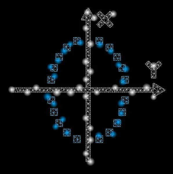 Aydınlık Noktalı Parlak Örgü Elips Çizimi