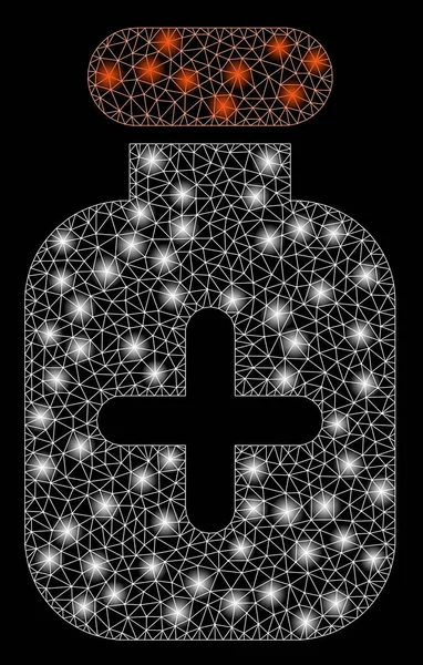 Fişek Noktaları ile Ağ İlaç Şişesini Fişekle