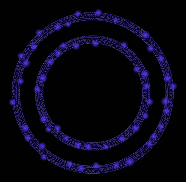 Flaş Noktalı Parlak Ağ 2d Çift Çember Çerçevesi